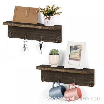 Wall Mounted Coat Rack with Hooks for Entryway